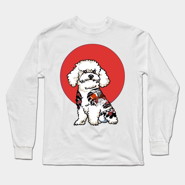 Yakuza Bichon Frise Long Sleeve T-Shirt by huebucket